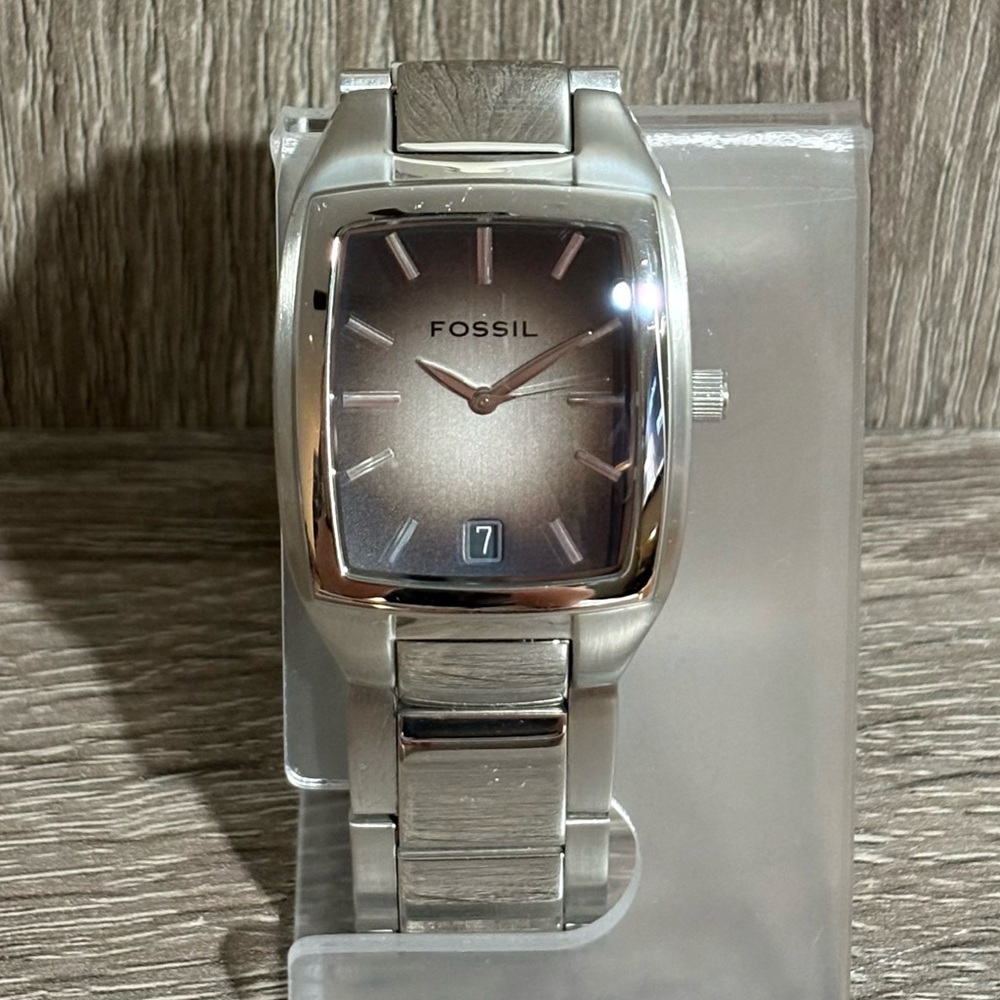 Brown Fossil Arkitekt Tank Stainless Steel Men’s Watch With New Battery